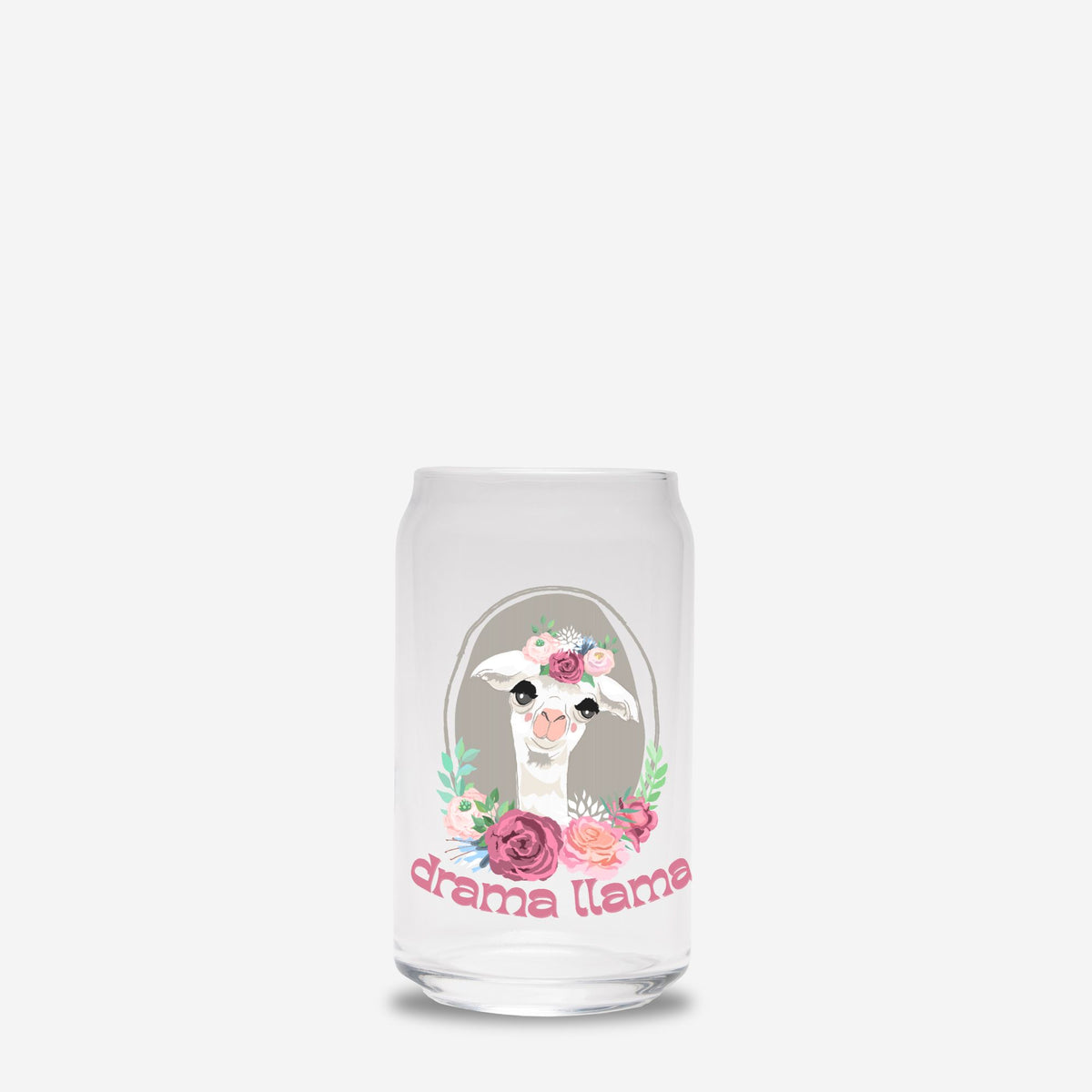 Drama Llama Glass Can 16oz No Straw or Lid