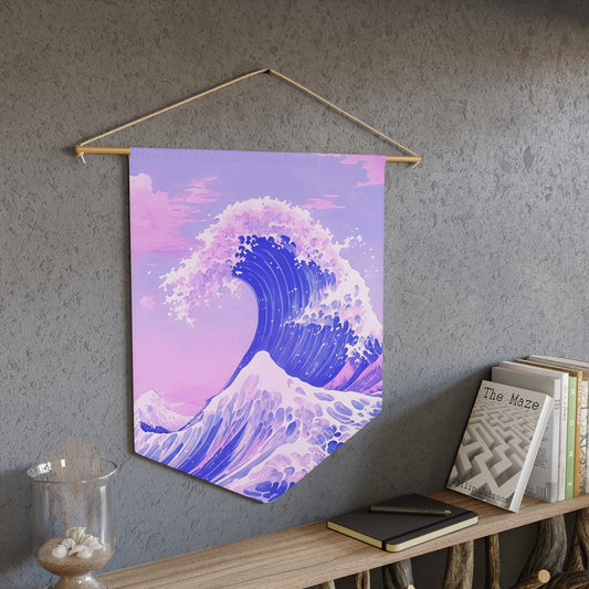 Pastel Great Wave Pin Collection Pennant Wall Décor 18" × 21"