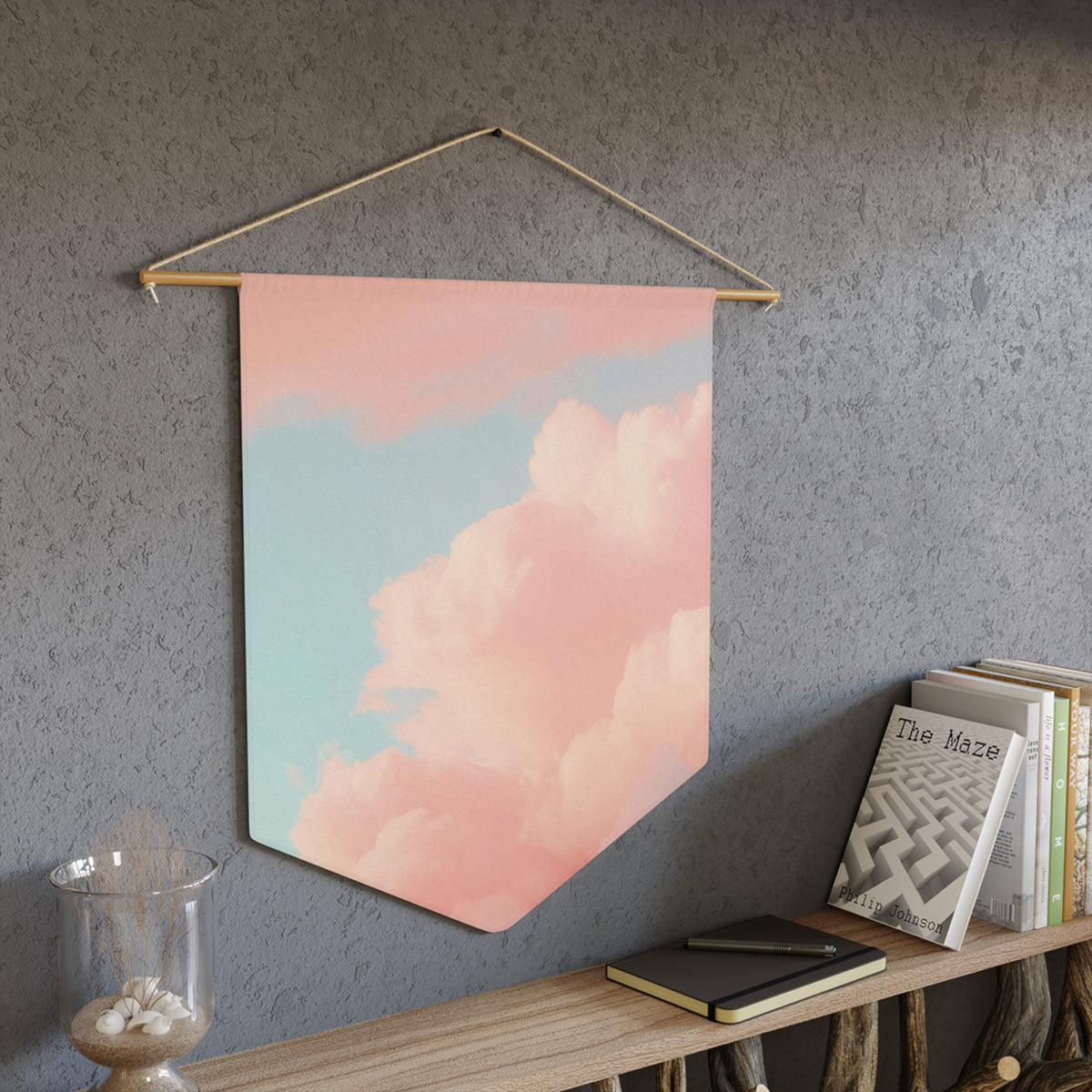 Warm Clouds Pin Banner - Enamel Pin Collection Display Flag 18" × 21"