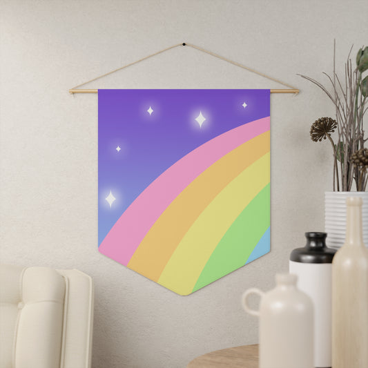 Pin Collection Pennant - Nighttime Rainbow 18" × 21"
