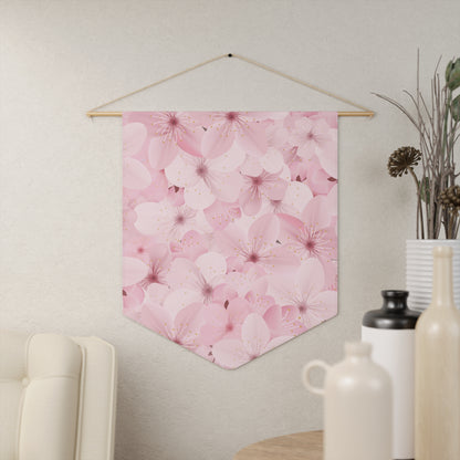 Sakura Blossoms Pin Banner - Enamel Pin Collection Display Flag 18" × 21"