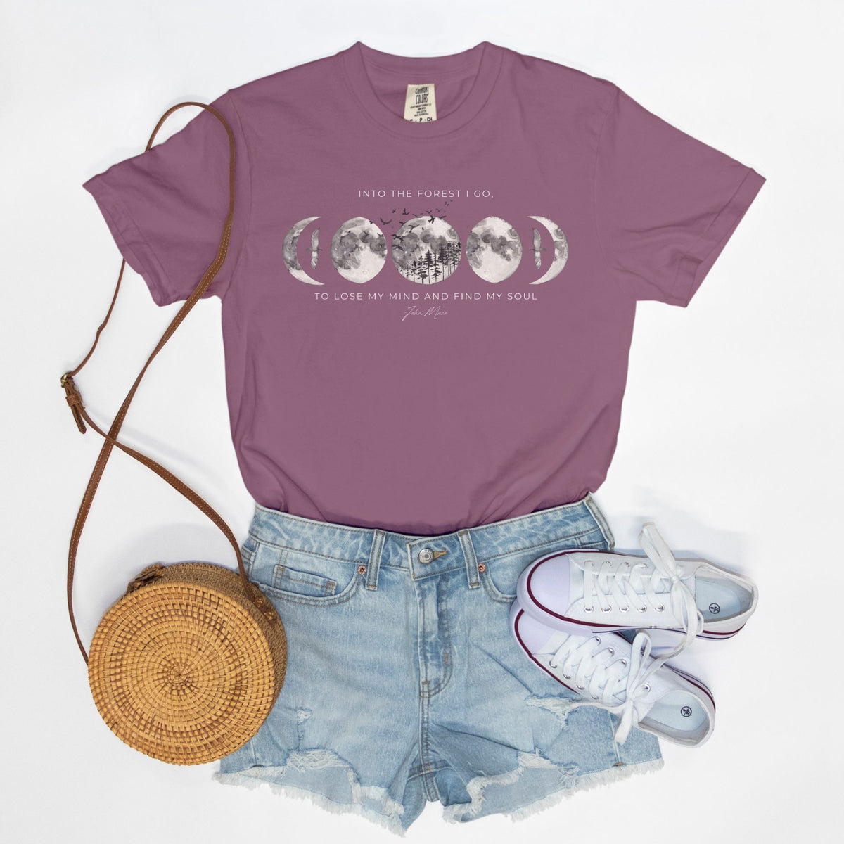 Into the Forest I Go Comfort Colors Tee Berry