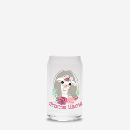 Drama Llama Glass Can 16oz No Straw or Lid