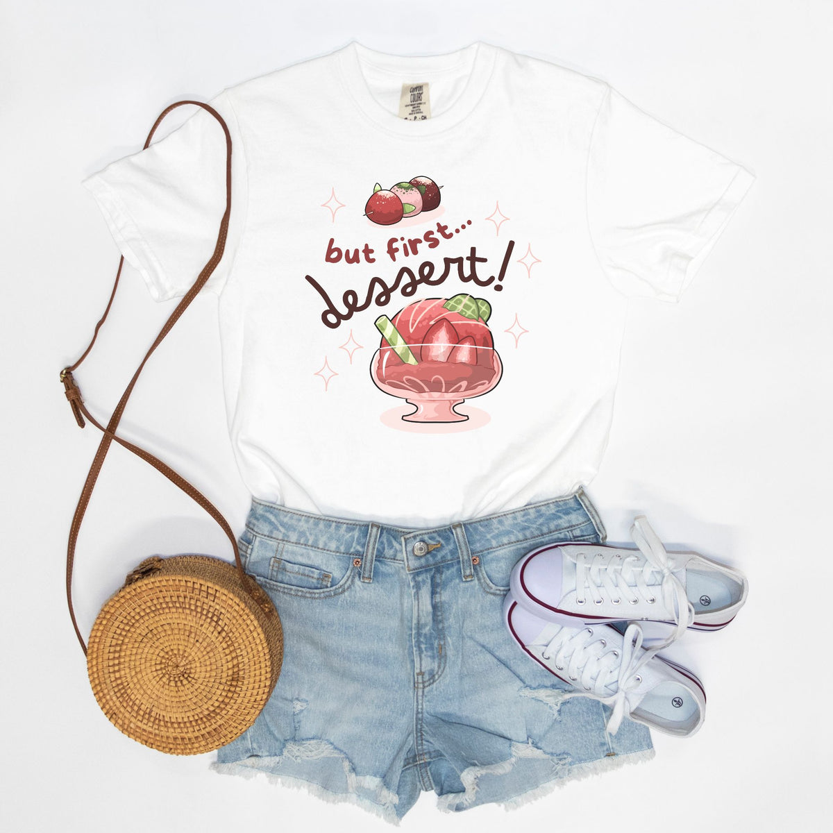 But First...Dessert! Comfort Colors Tee White