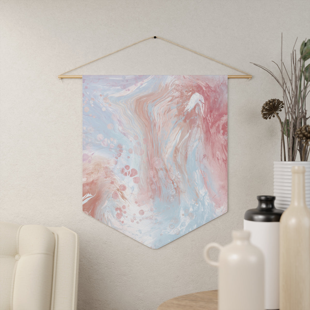 Marbleized Pin Banner - Enamel Pin Collection Display Flag 18" × 21"