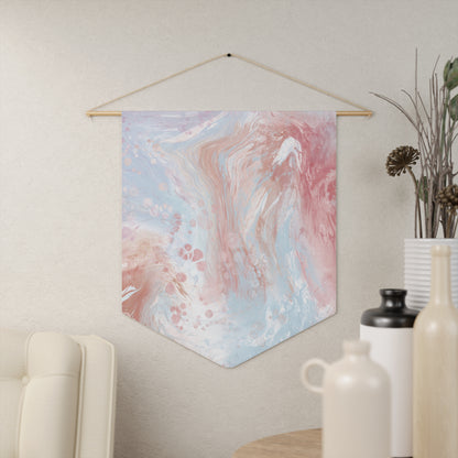 Marbleized Pin Banner - Enamel Pin Collection Display Flag 18" × 21"