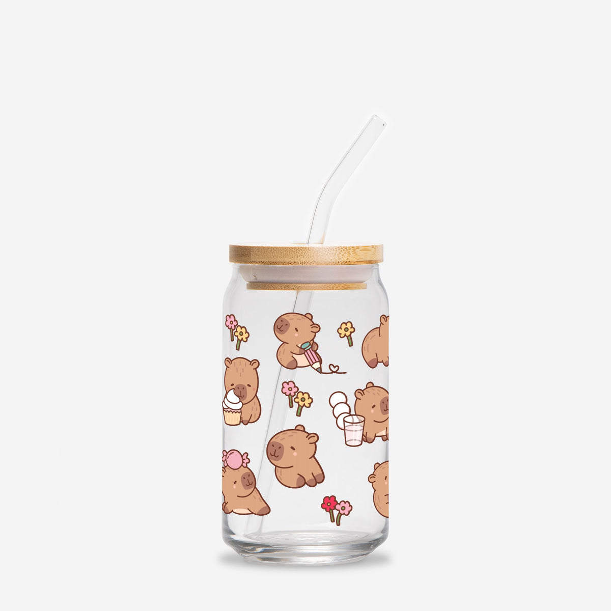 Be Cappy Cabybaras Glass Can 16oz