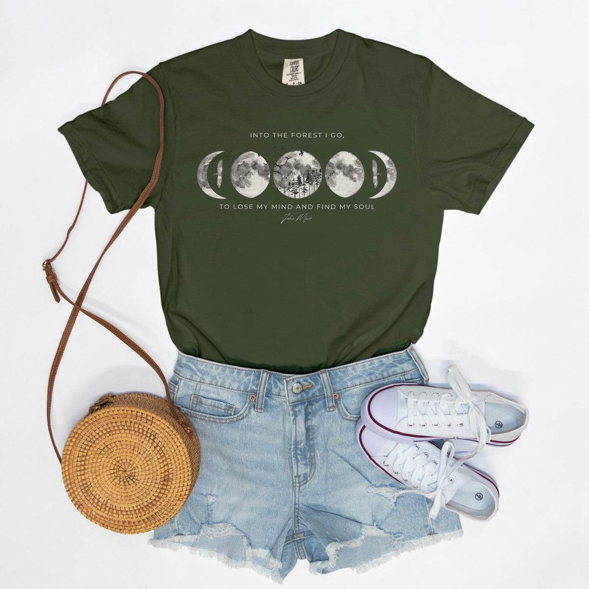 Into the Forest I Go Comfort Colors Tee Hemp