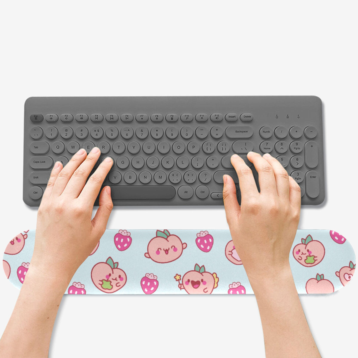 Peaches & Strawberries Keyboard Hand Rest Azure ONE SIZE