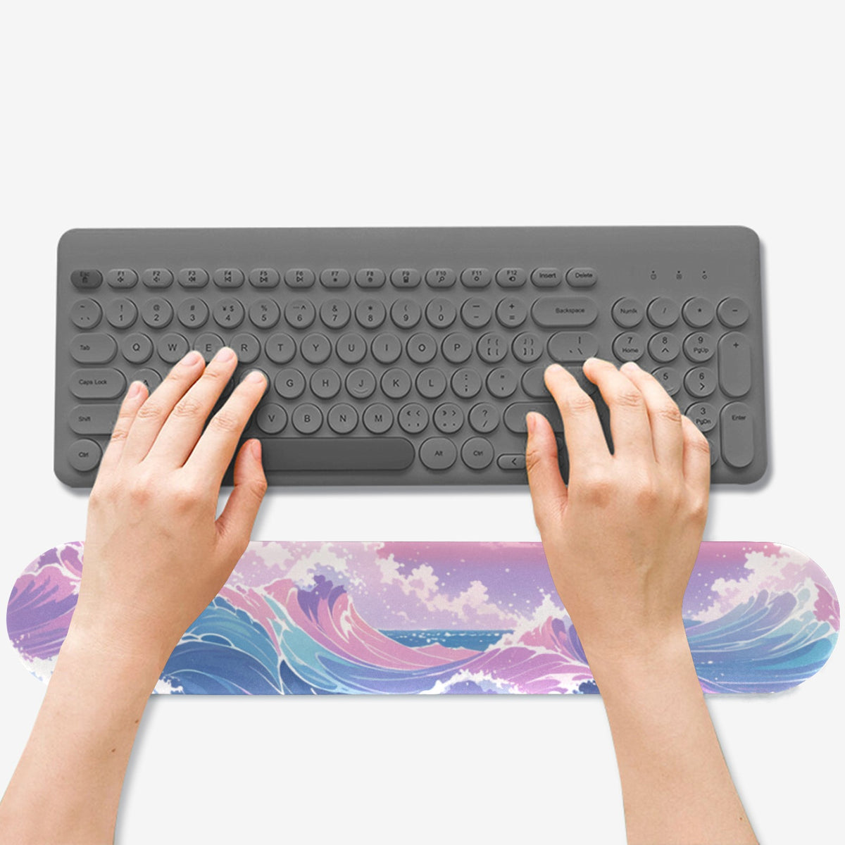 Pastel Waves Keyboard Hand Rest 1 ONE SIZE