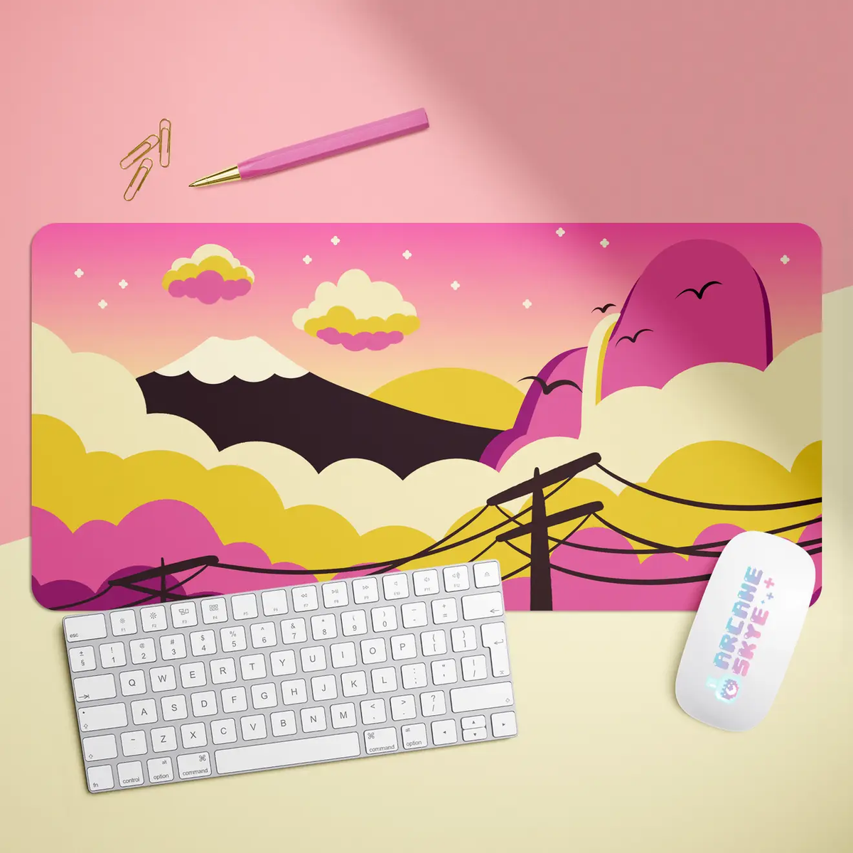 Arcane Sunset X-Large Desk Mat Gaming Mousepad 18x36"