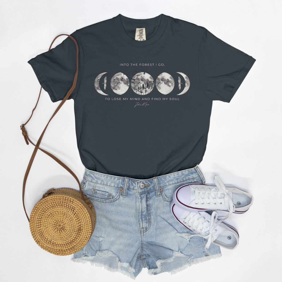 Into the Forest I Go Comfort Colors Tee Midnight