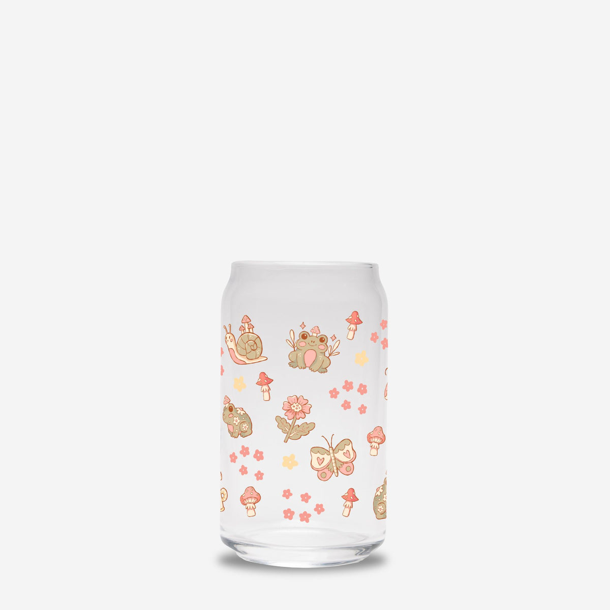 Frog Cottage Glass Can 16oz No Straw or Lid