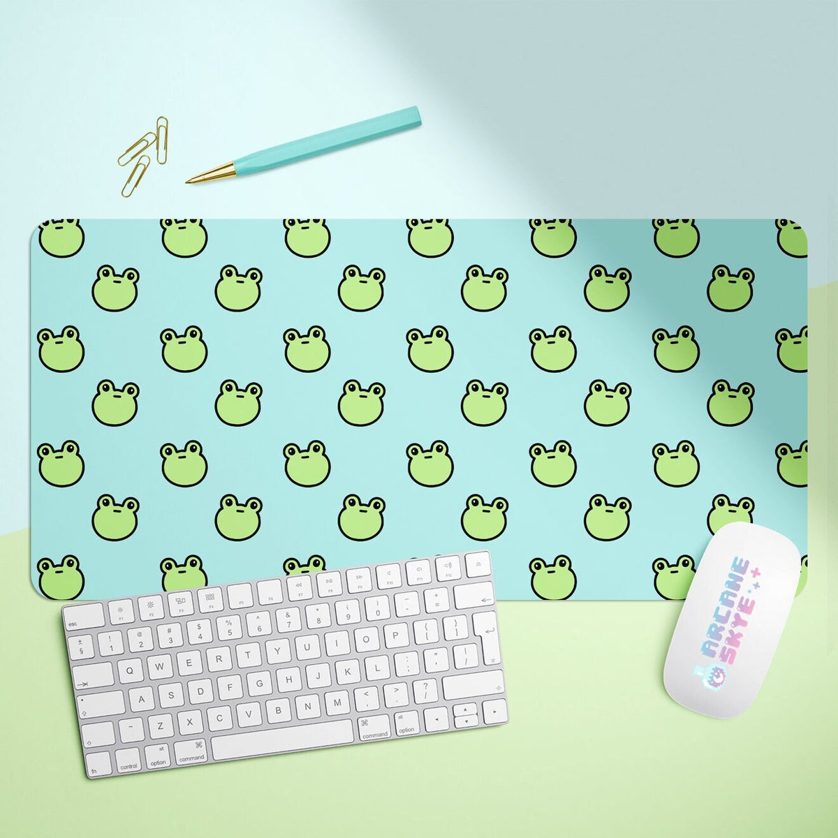 Awkward Frog X-Large Desk Mat Gaming Mousepad 18x36"
