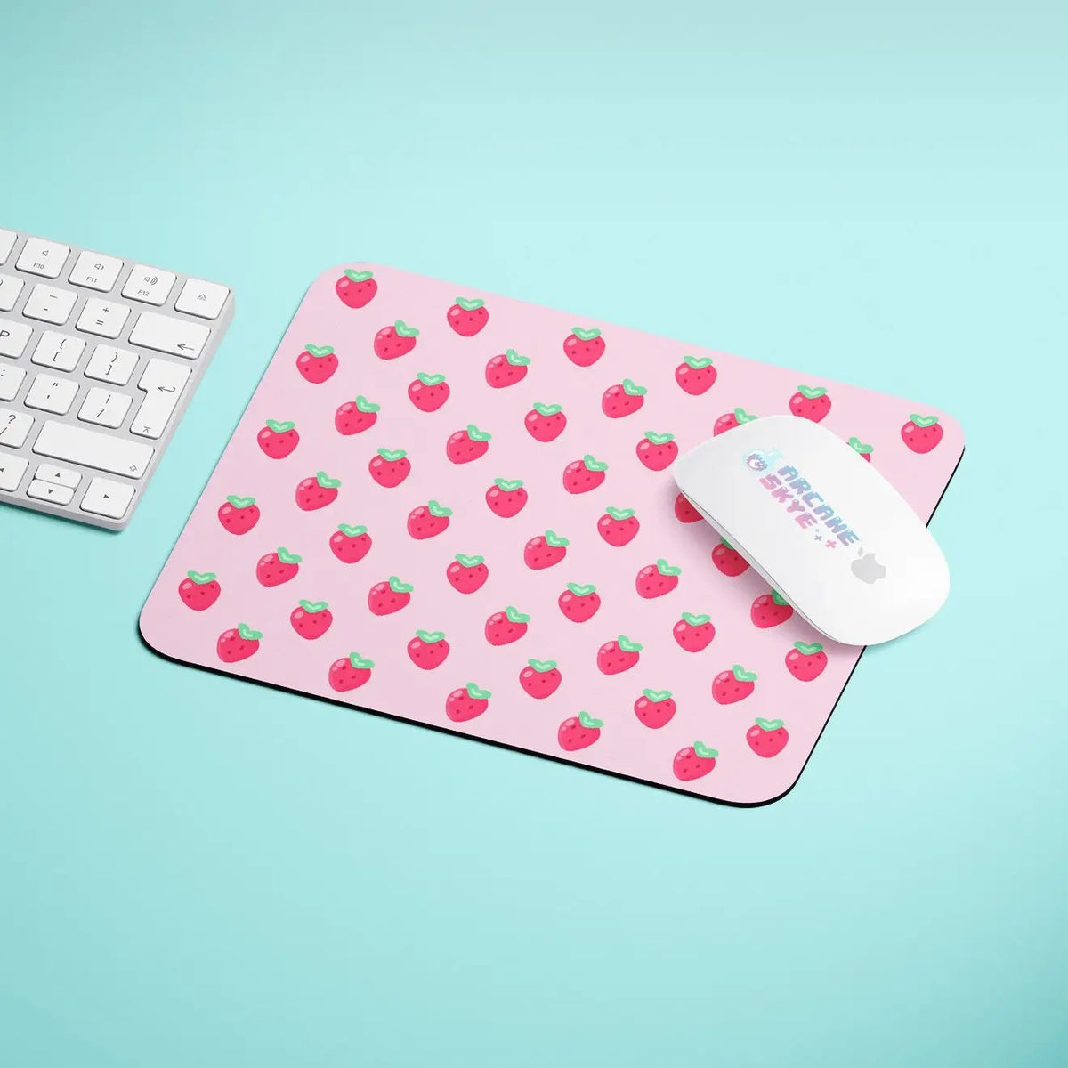 Pink Strawberries Mousepad